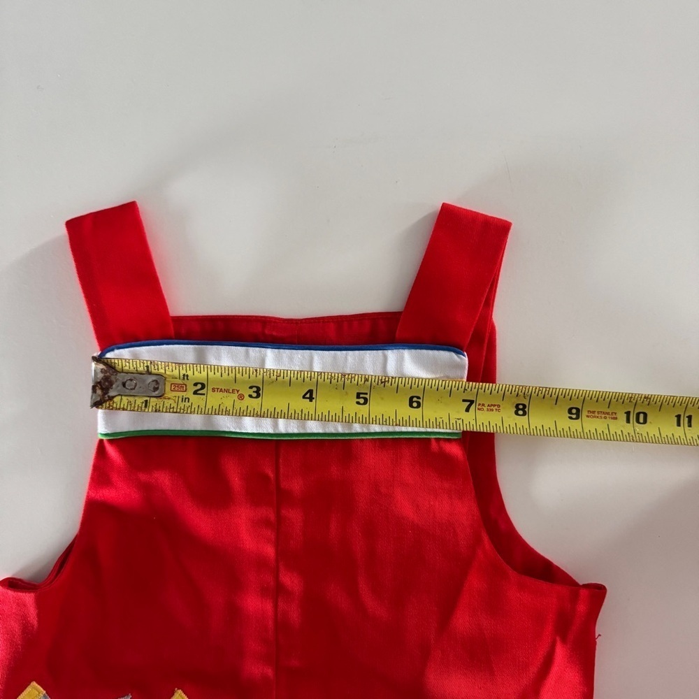 Vintage Betti Terrell Red Elephant Romper, Size T4 (4T), Circus Summer Preppy - Picture 5 of 6